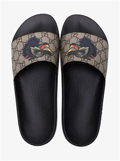 gucci slide wolf|Gucci slide shoes.